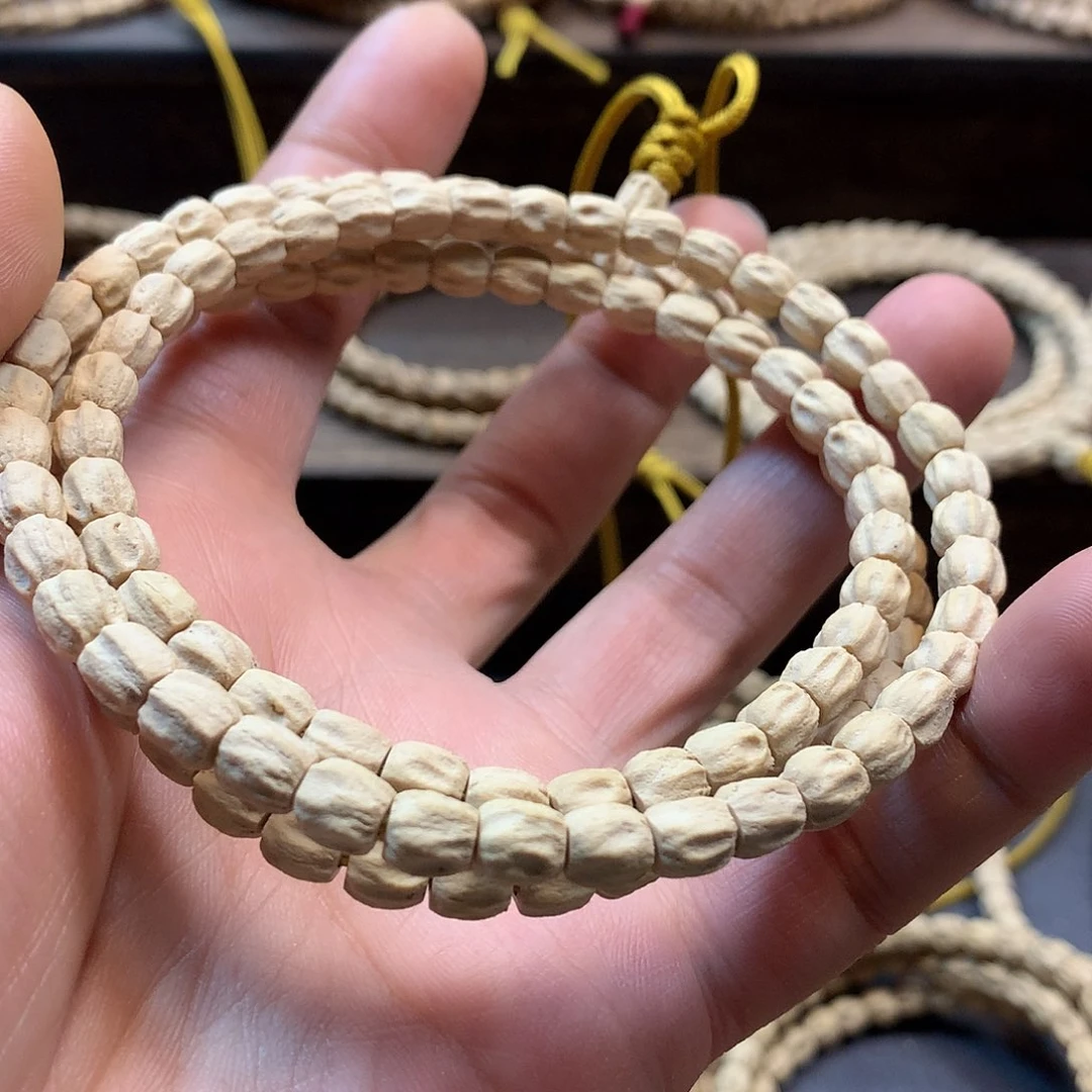 柏香籽/百香籽吊坠6*6粉皮黄油直筒浅坑顺鬼