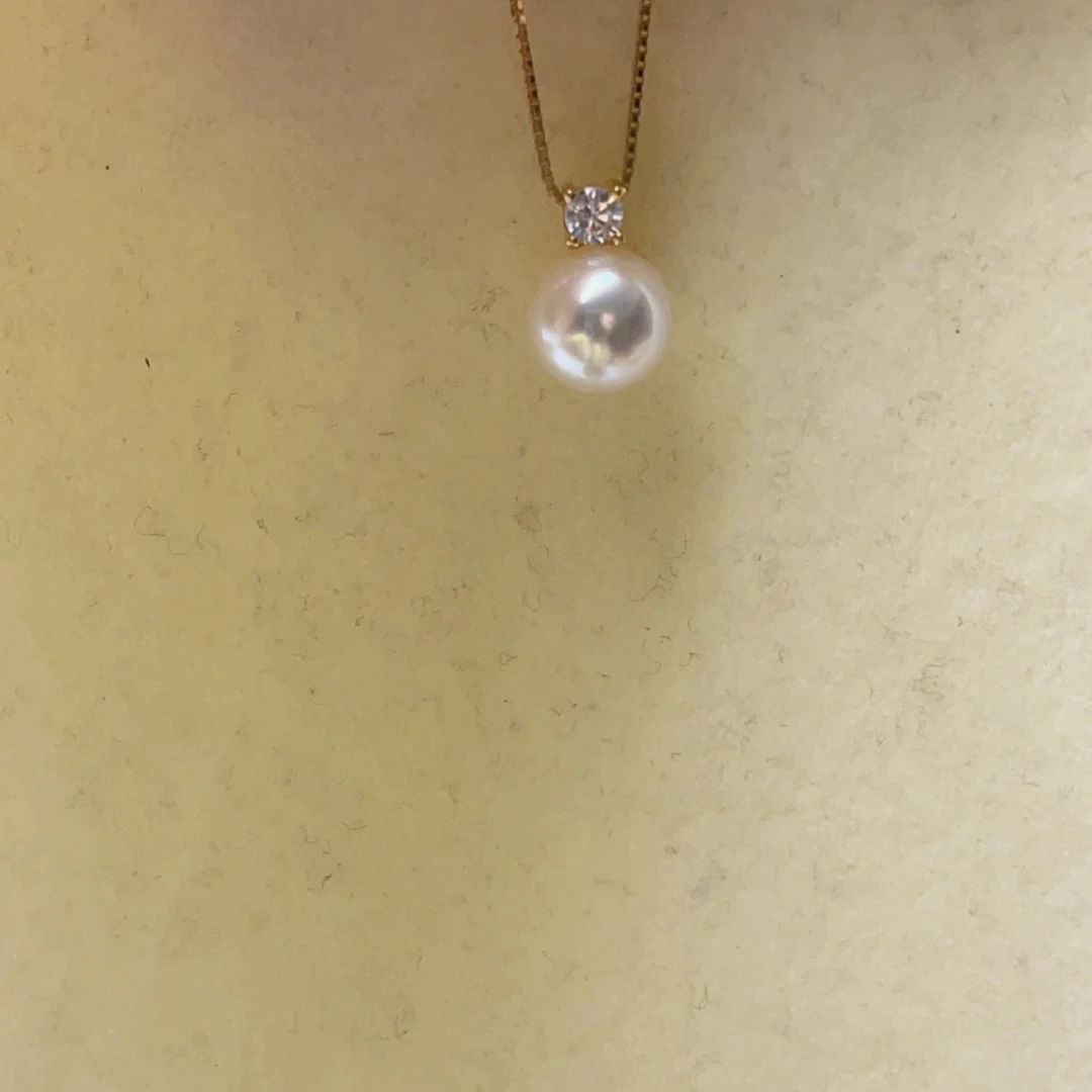 海水珍珠银S925镶嵌吊坠(赠链)