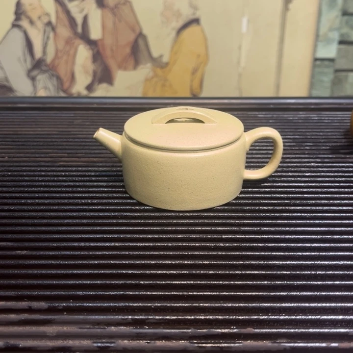 紫砂茶壶本绿汉瓦微花泥