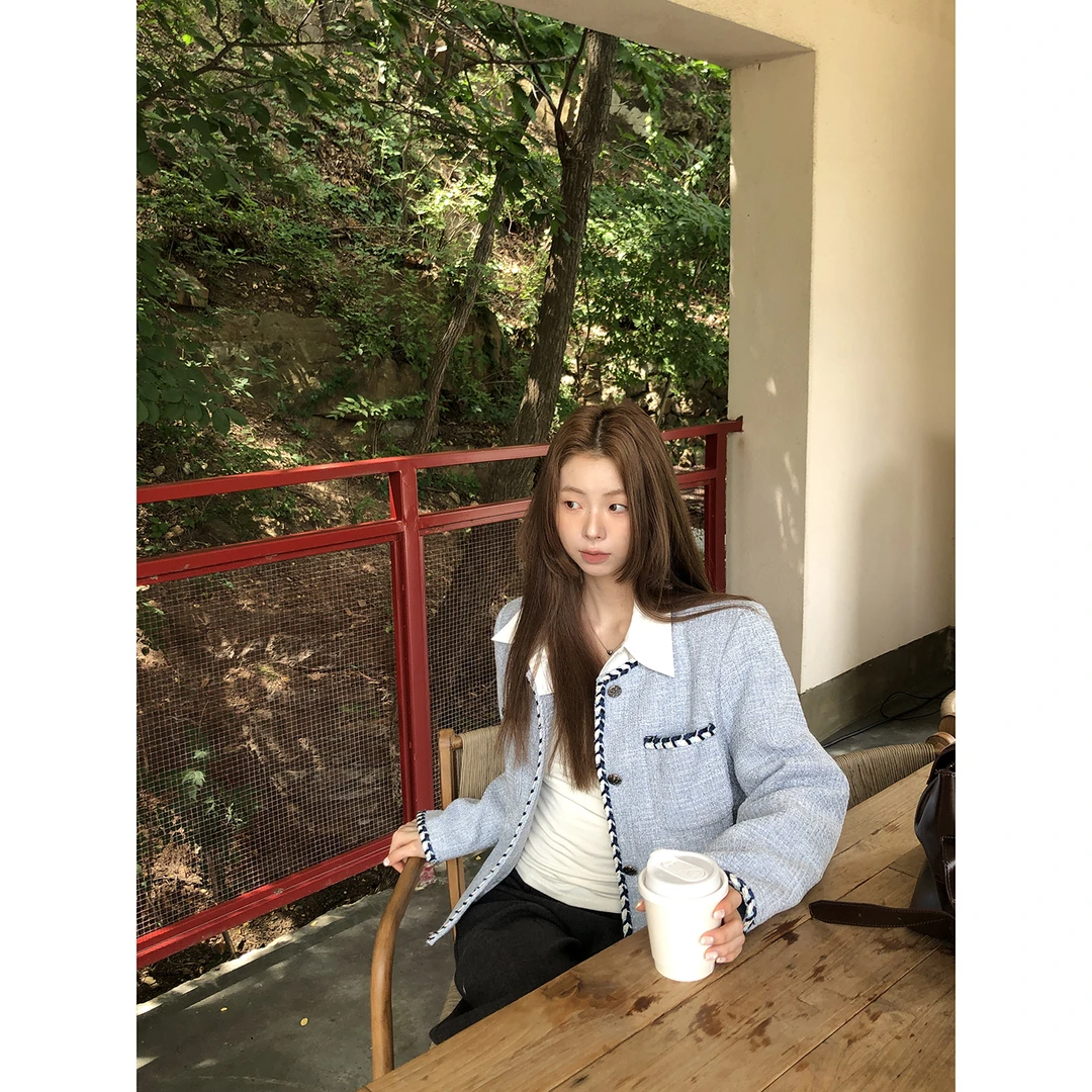 【明洞欧尼】秋季韩系气质小香风高级感宽松BD短外套253N2657