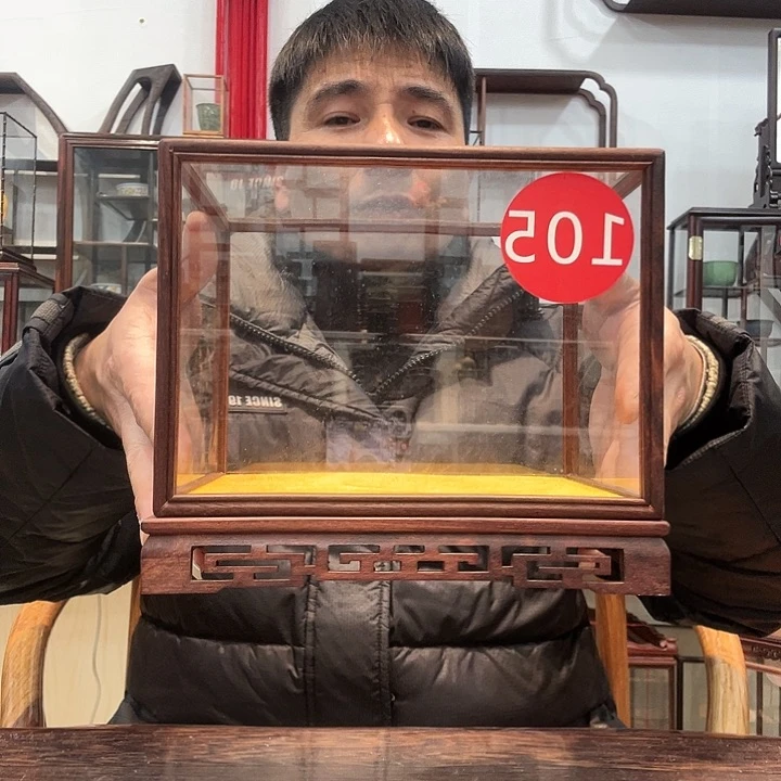 红酸枝木类红酸枝玻璃罩105