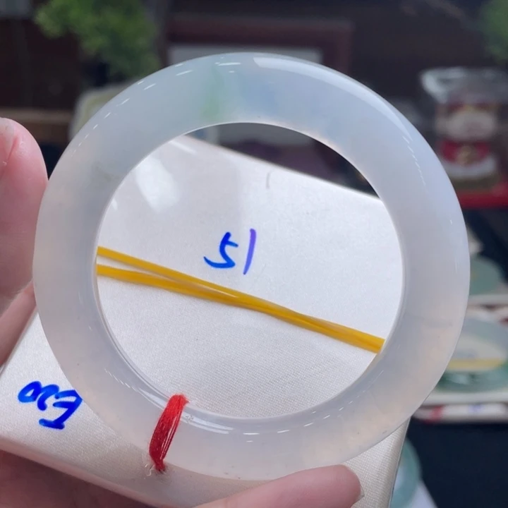 翡翠未镶嵌手镯51小胖墩 冰胶纯