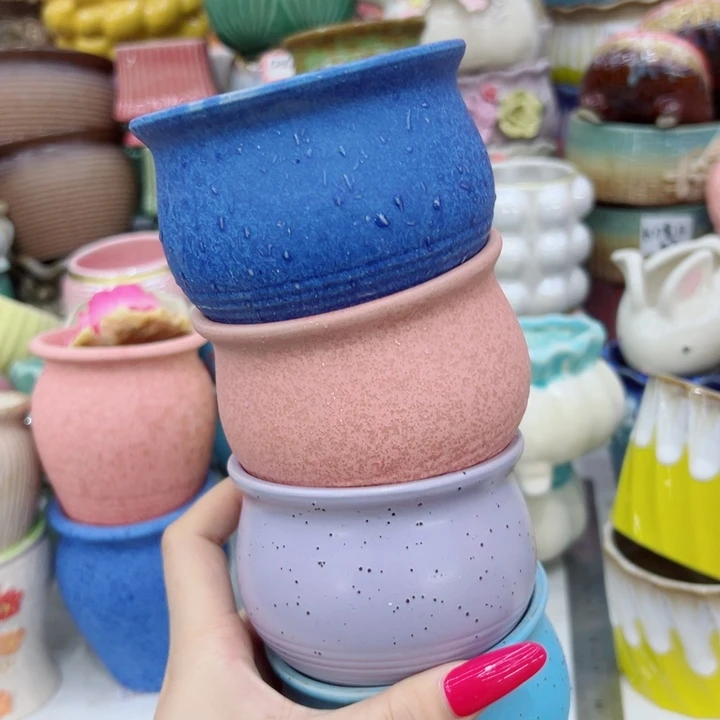有孔，满10元发货多肉陶瓷花盆
