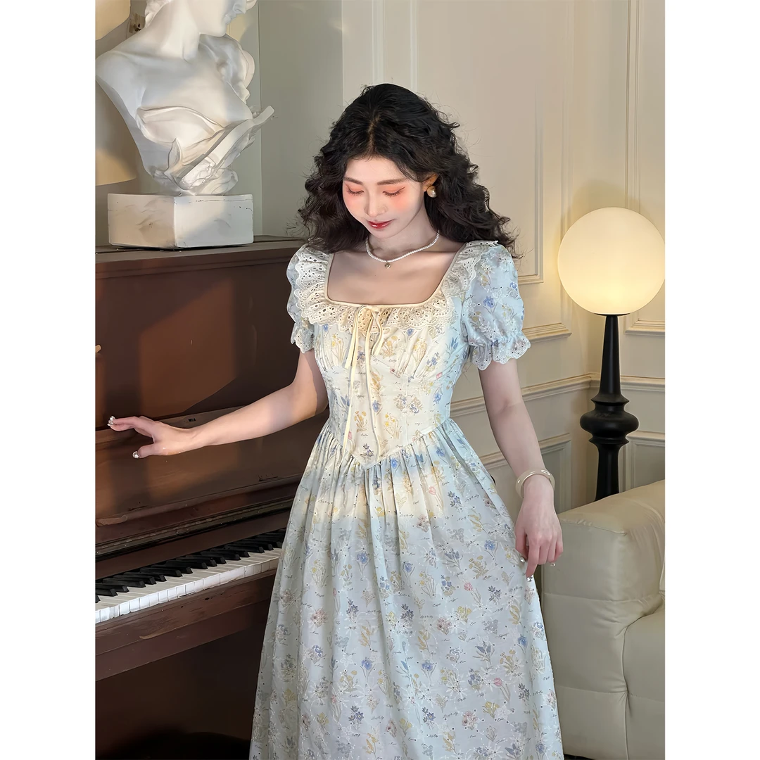 LAOXIAO服饰 法式轻奢优雅显瘦收腰吊带裙气质赫本风夏礼服307