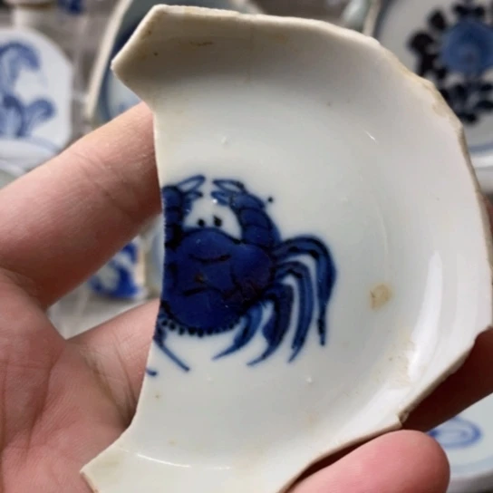 瓷片现代瓷器青花瓷片