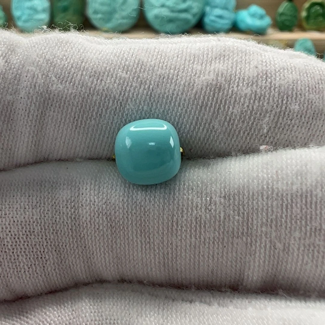 未镶嵌绿松石老型珠7.7x7.6mm
