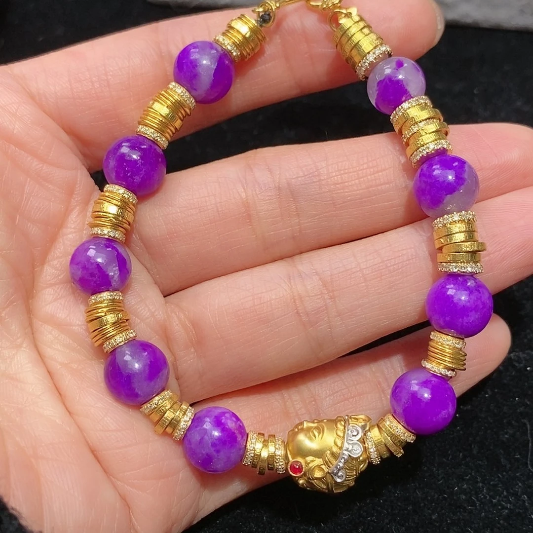 苏纪石（舒俱来）18K金镶嵌手链