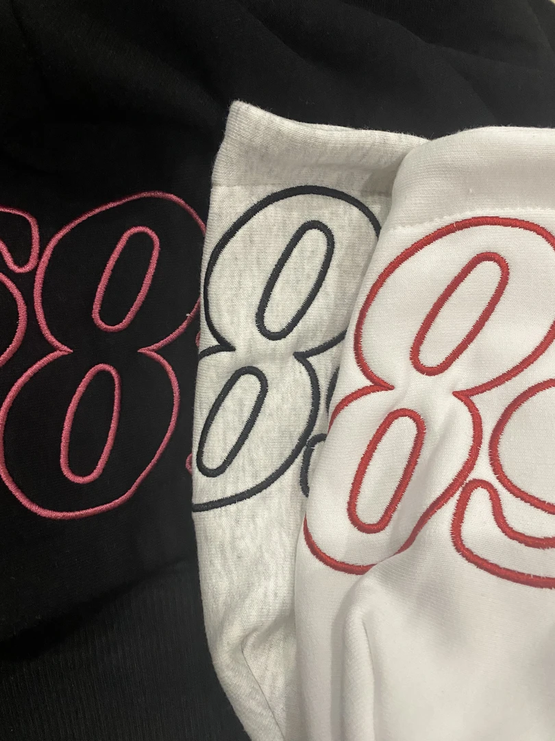 【LC Twelve潮流集舍】黑色8字连帽卫衣美式高街情侣初秋美式百搭