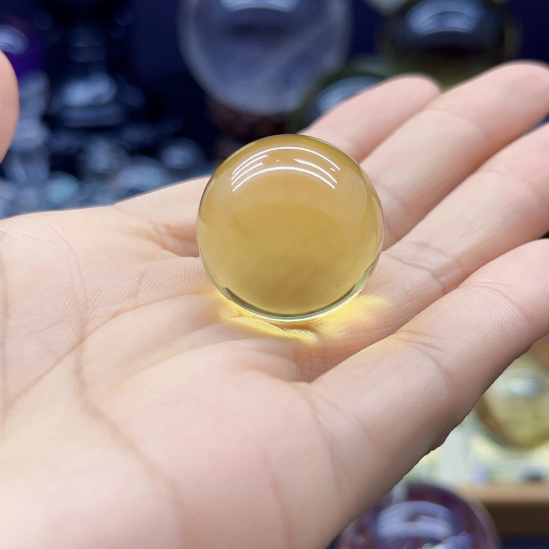 银S925镶嵌珠宝半成品水晶2.6公分纯净体