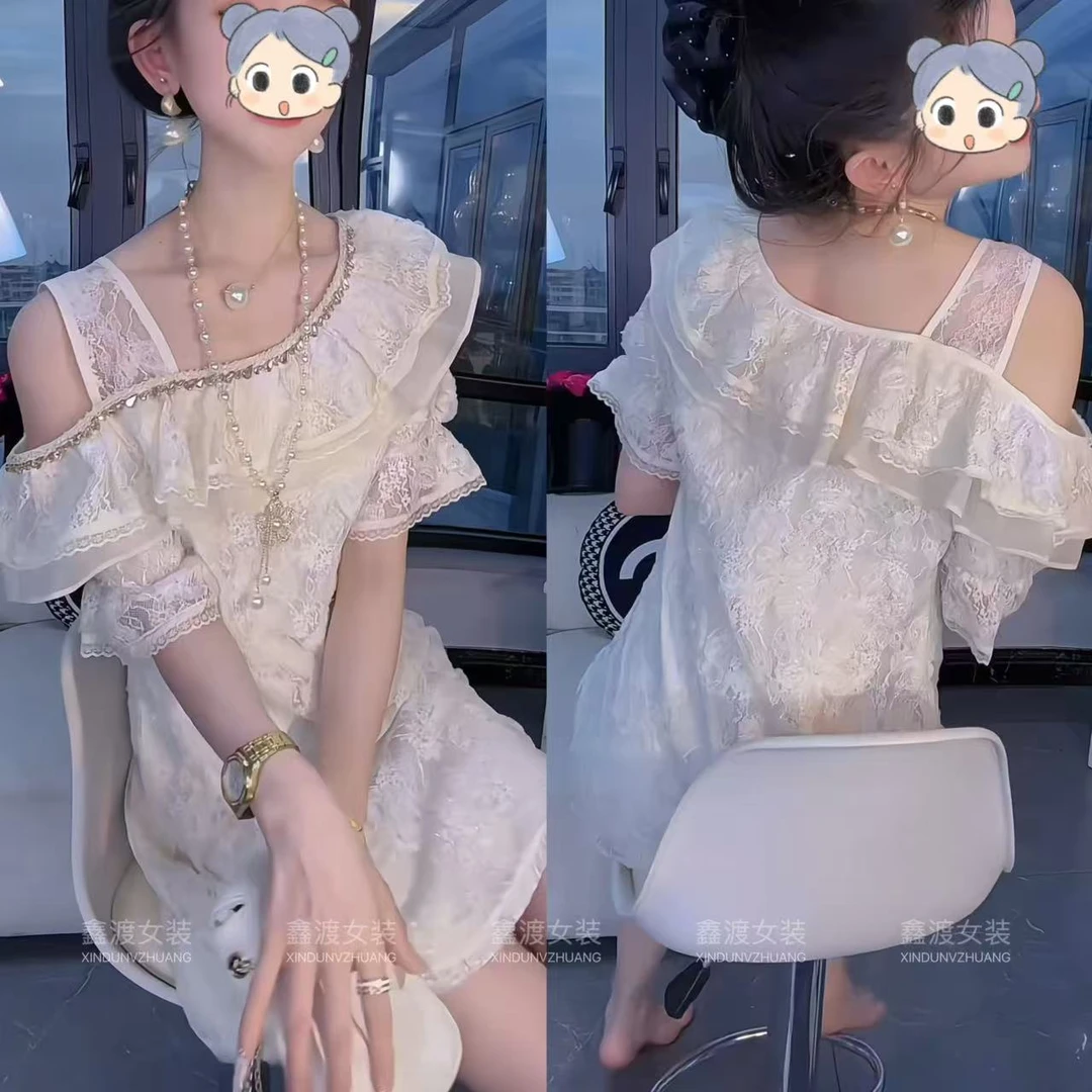 2025夏季新款时尚显瘦气质女士网红洋气连衣裙百搭款D9700