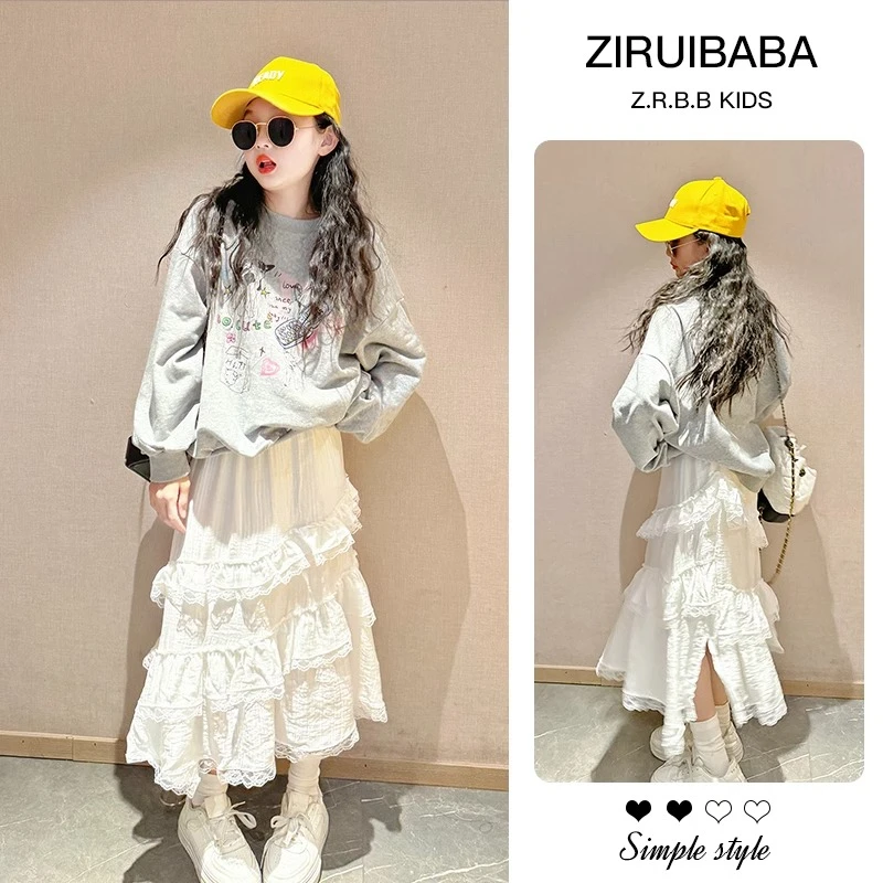 女童轻奢小众高端套装春秋2025新款洋气儿童裙子春装女大童蛋糕裙