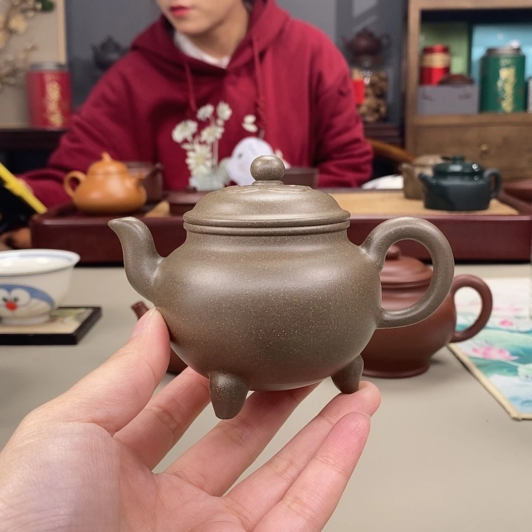 紫砂茶壶松华青段大彬如意半手140cc
