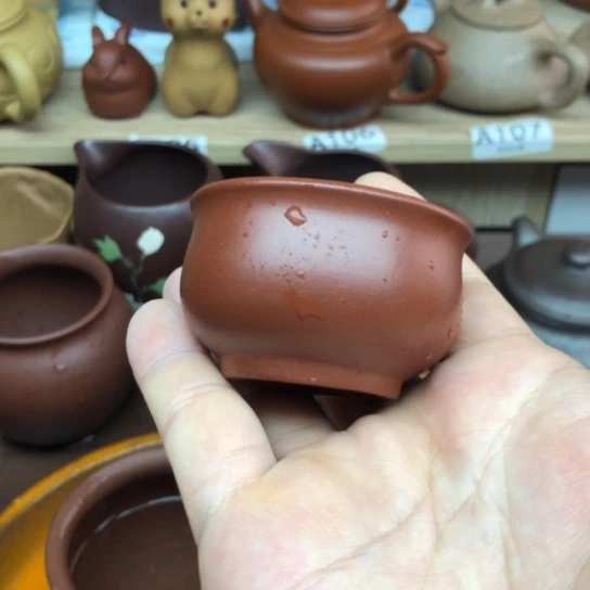 紫砂茶壶朱泥小杯50豪升左右