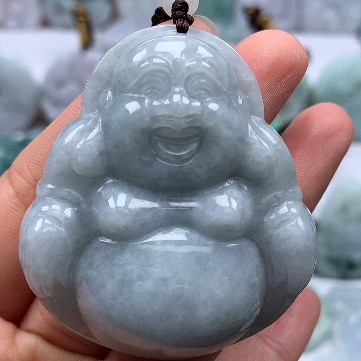 翡翠未镶嵌颈饰大佛福利卡厚12+有一条线福利