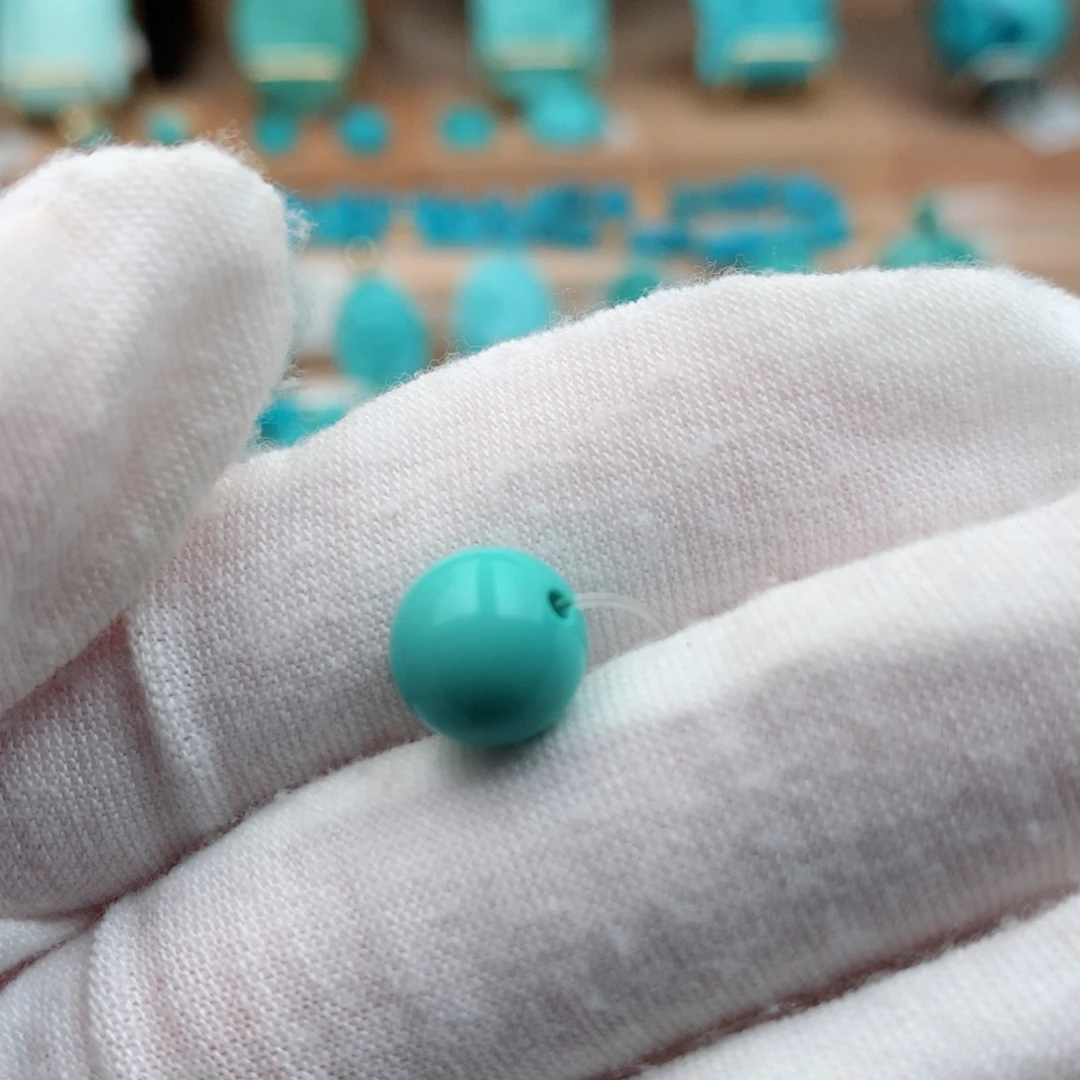 绿松石未镶嵌珠宝奇石9’2mm