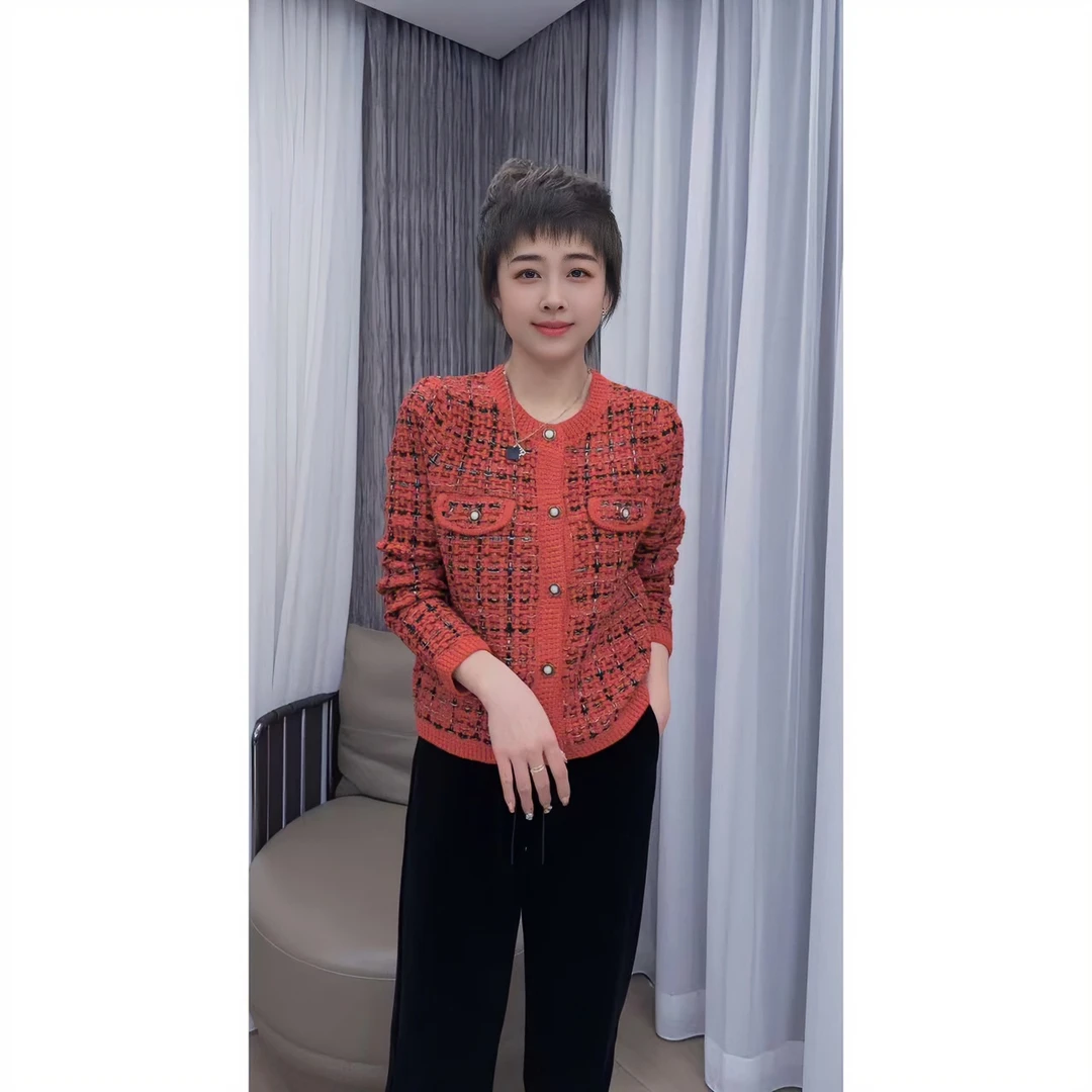 静姐【雪国千金】~新款花线编织小香名媛风百搭针织开衫JYX72237