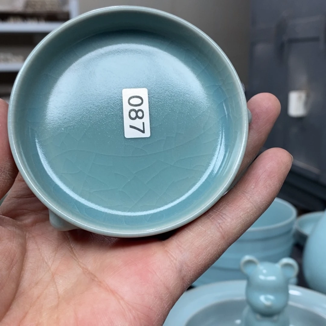 摆件蒙****糖抱朴汝瓷仿古一级