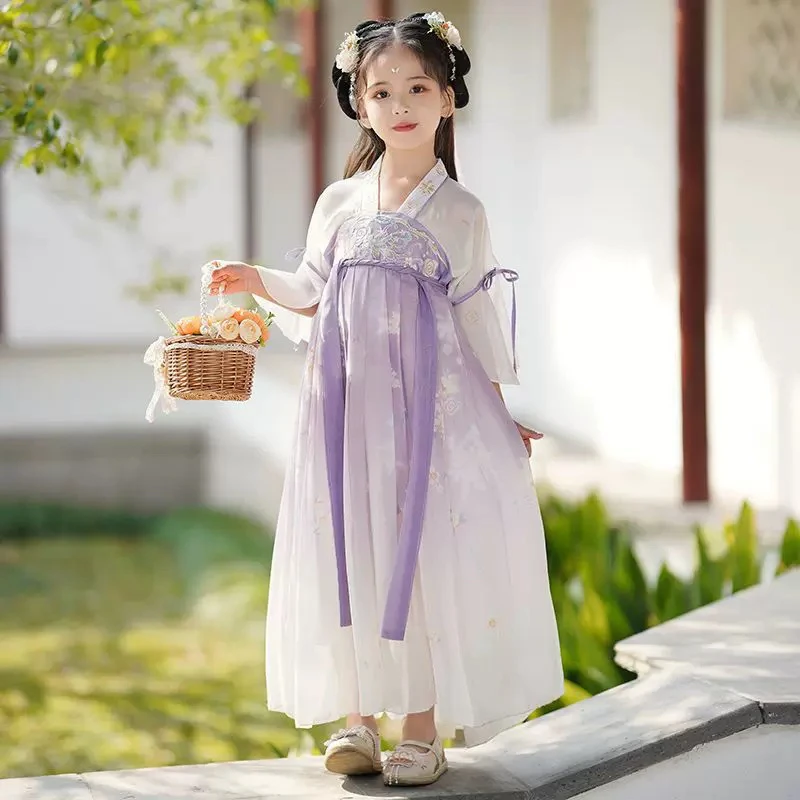 【小苍兰】汉服女童夏儿童古风超仙襦裙中国风花神古装连衣裙春女款