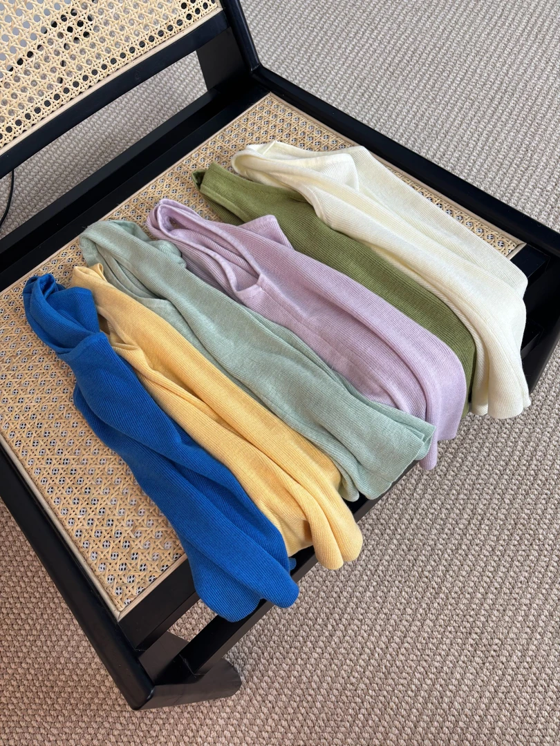 【virgo season】“前后穿彩虹背心”多色桑蚕丝系列打底背心时尚