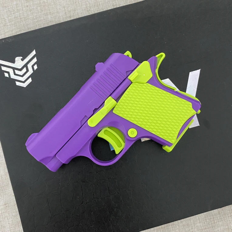 1911迷你胡萝卜刀反吹重力萝卜枪小手枪解压玩具