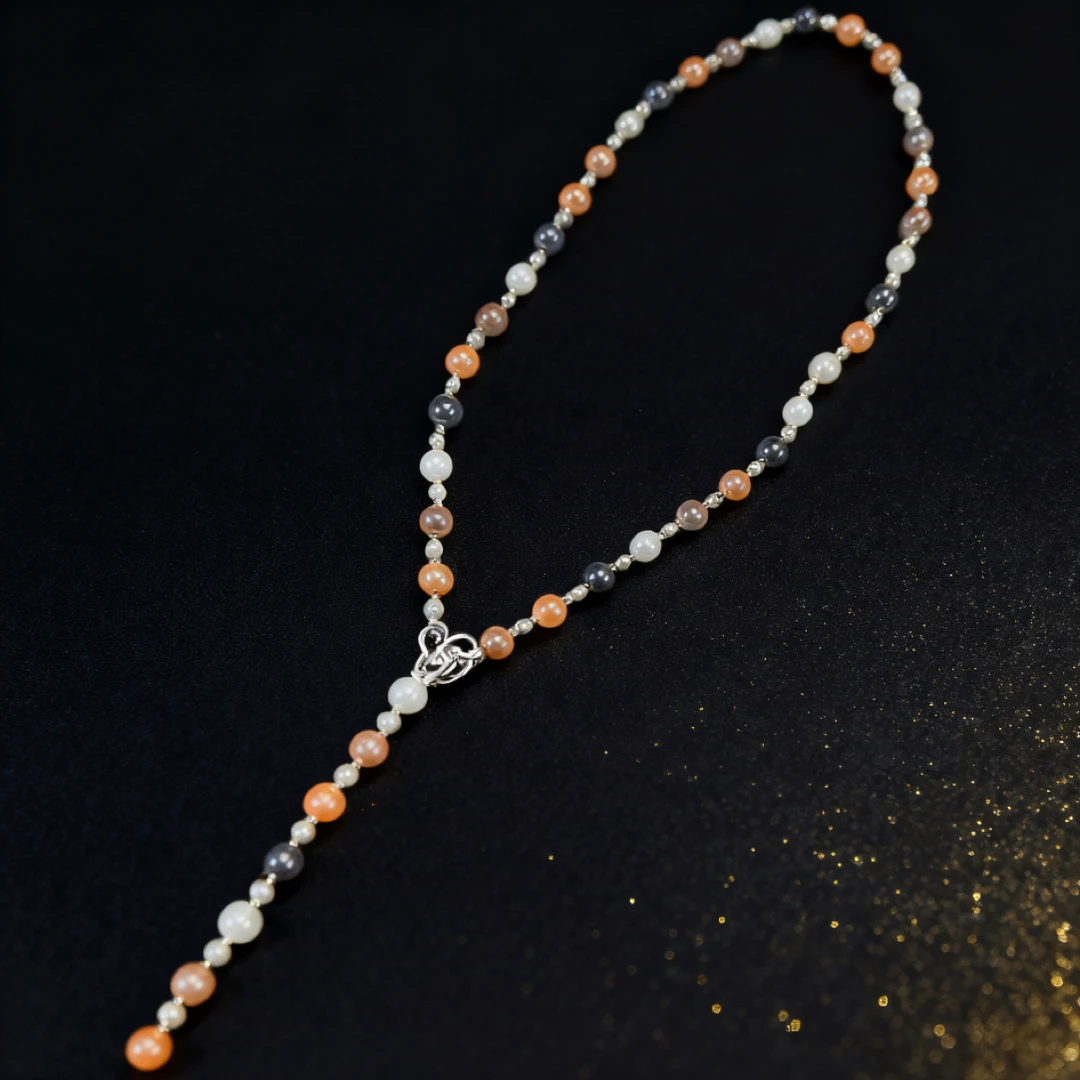 高定款加长三色珍珠项链 A132-JC-2A