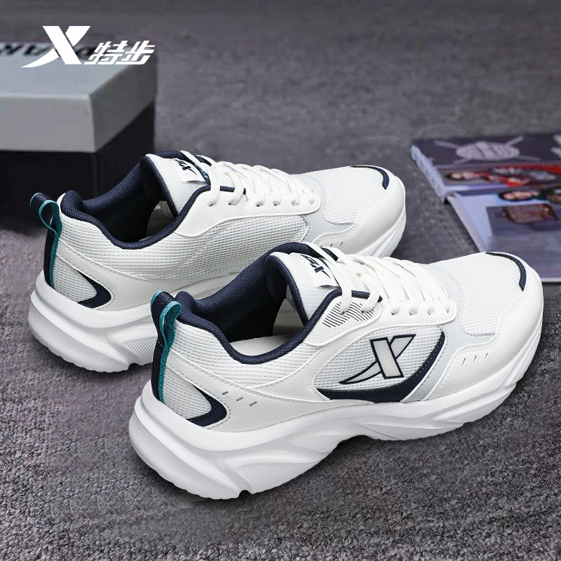 特步运动鞋男鞋官方正品冬季休闲网面鞋新款潮流透气减震跑步鞋子