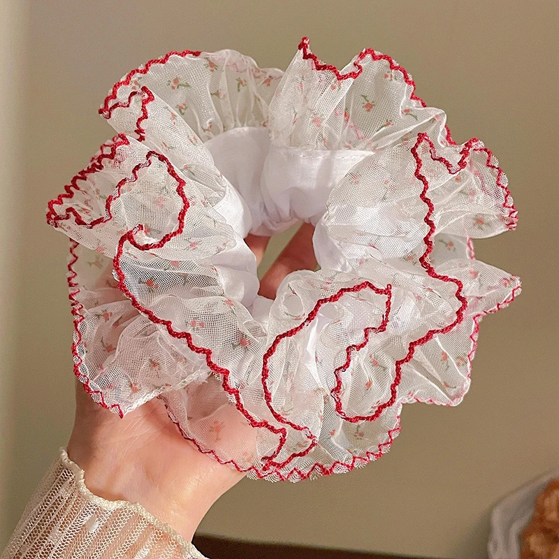 【满11.9包邮】日韩甜美发圈方巾超仙气百搭头饰