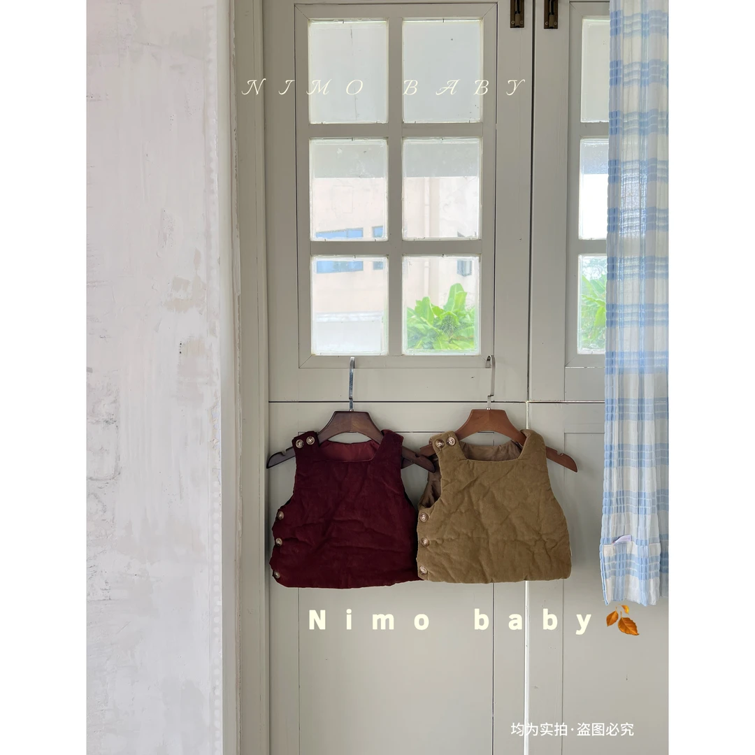 NIMO【红豆面包】韩版秋款女宝宝洋气时尚经典款保暖马甲