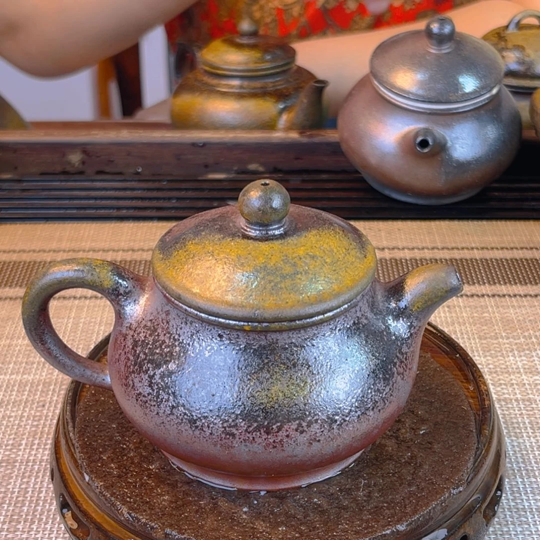 紫砂茶壶底槽清柴烧180cc