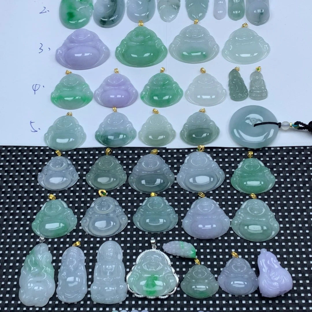 翡翠未镶嵌挂件天然