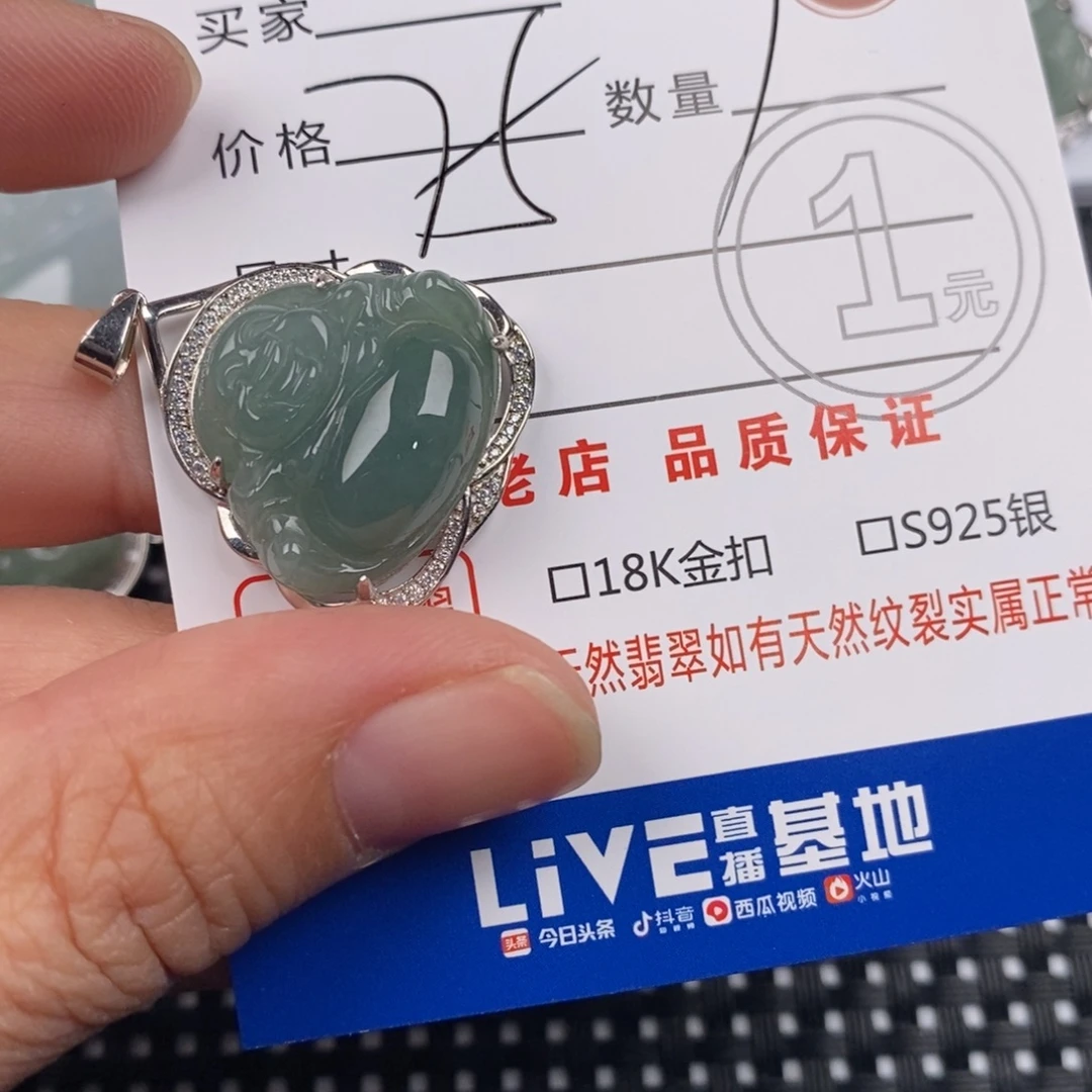 翡翠银S925镶嵌颈饰