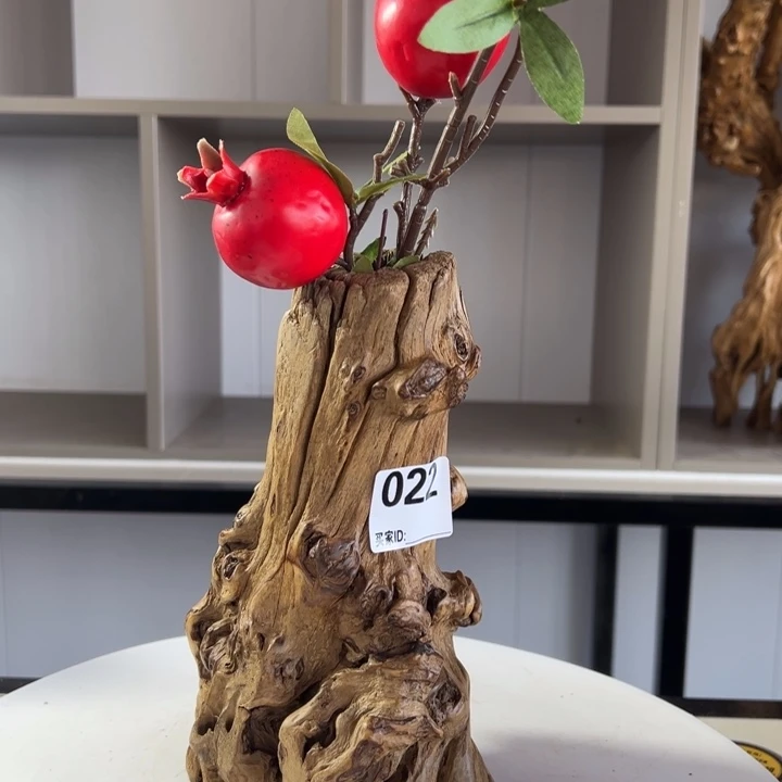 木石榴木榴疤花瓶摆件