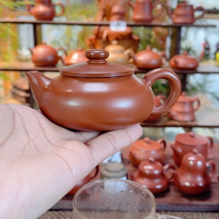 紫砂茶壶品**鱼潮州手工手拉壶