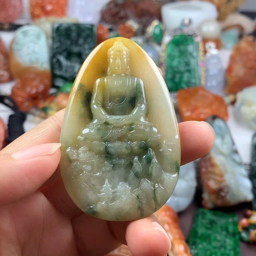 翡翠未镶嵌颈饰挂件