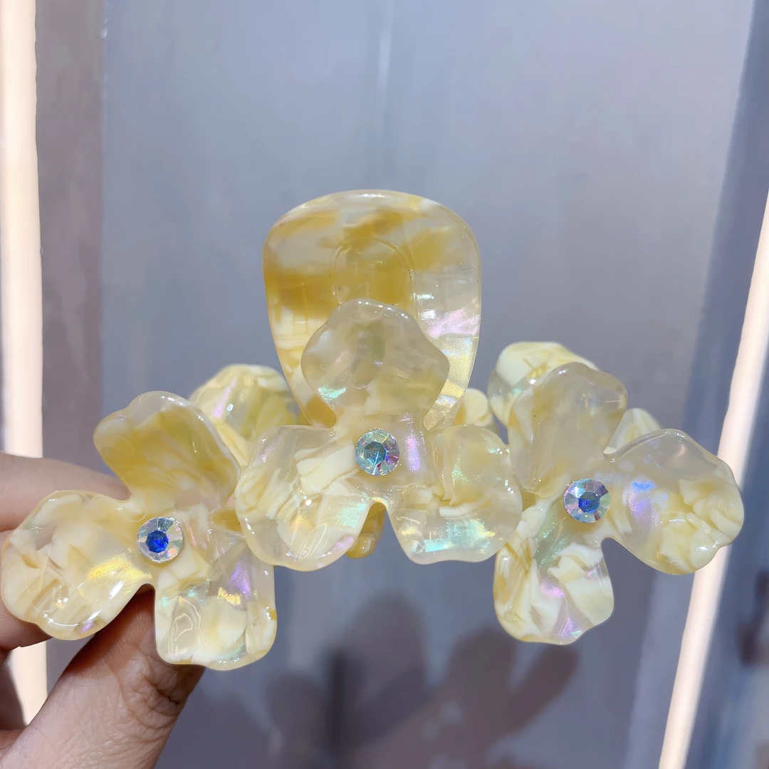 E115黄色起司奶酪三朵花长不大抓夹