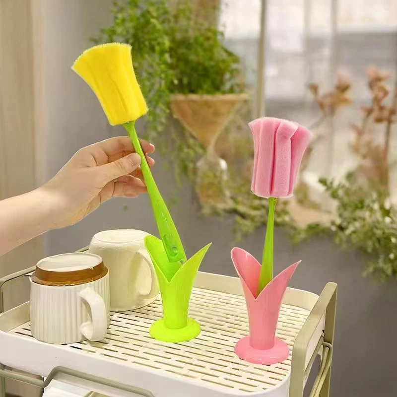 【拍一发二】郁金香杯刷家用水杯清洗神器洗杯子长柄洗水杯工具刷子