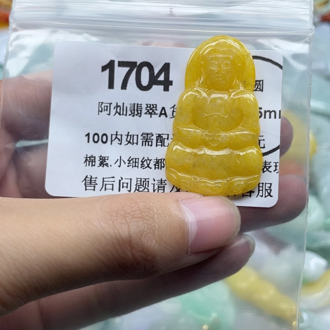 翡翠未镶嵌吊坠(赠链)