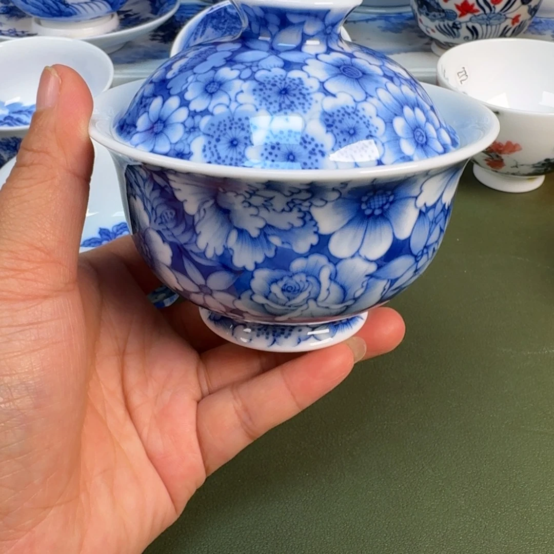 陶景德镇纯手绘茶具圆圆269