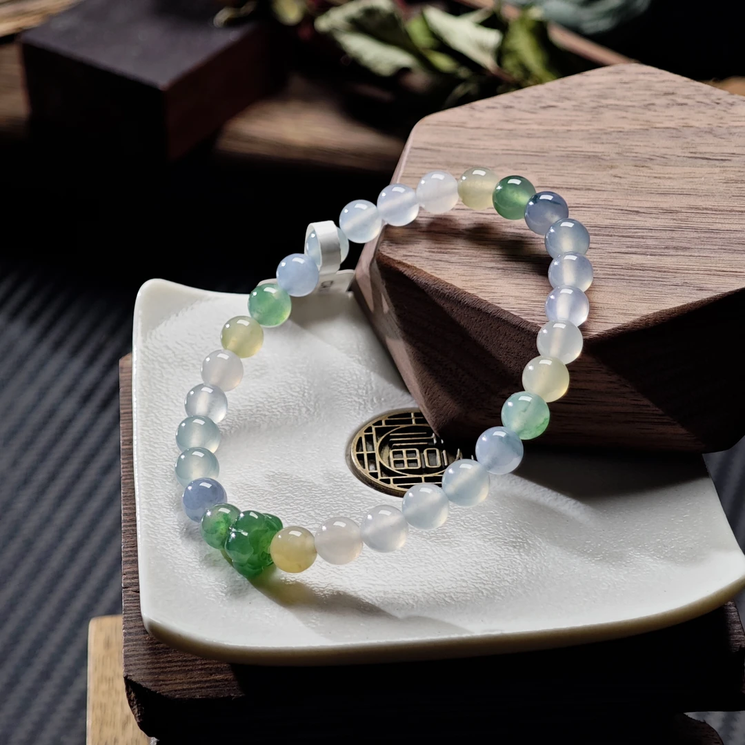 [单品]A3120(卡6.3 )天然缅甸翡翠圆珠手串冰种A货国内现货可鉴赏