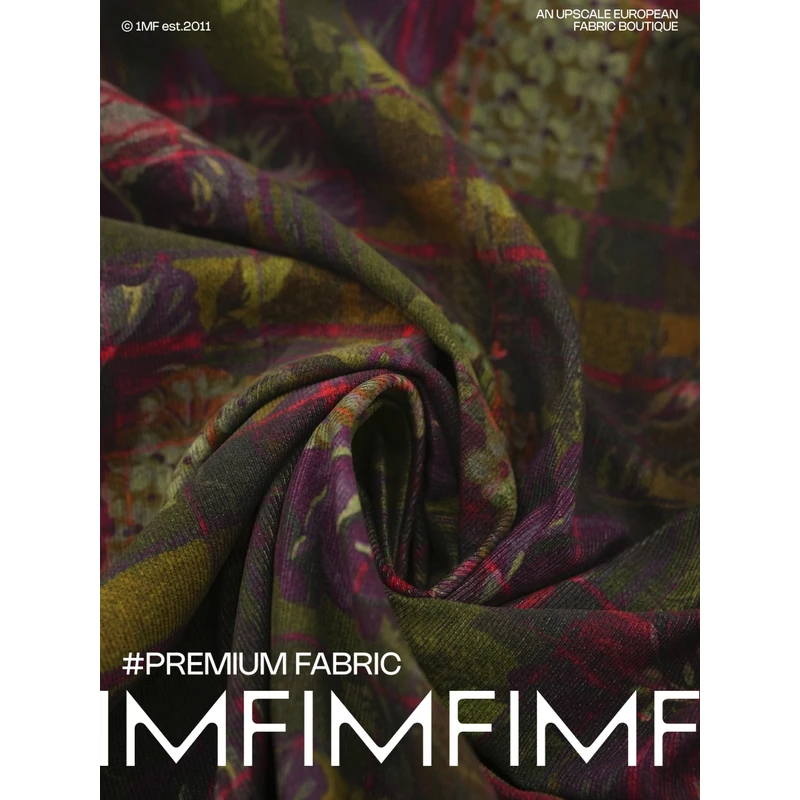 PINTO棉灯芯绒柔软格纹花衬衫连衣裙面料意大利进口