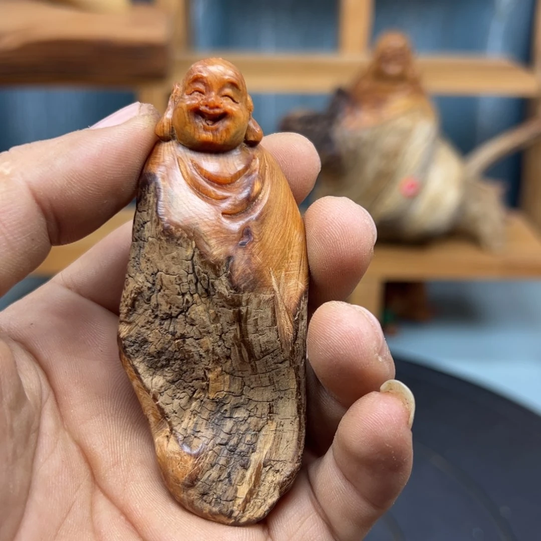 木活**下崖柏木摆件手把件