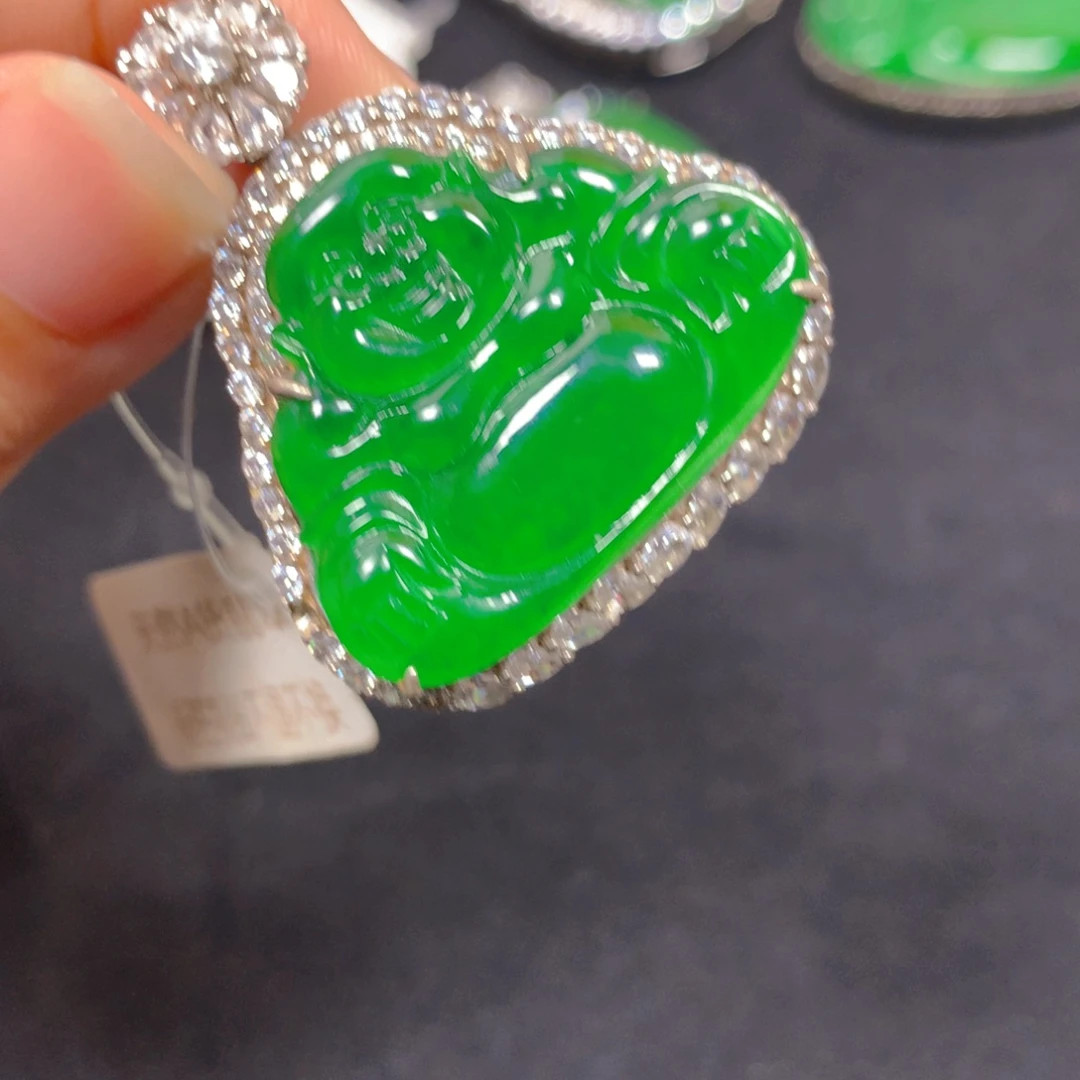 翡翠银S925镶嵌颈饰