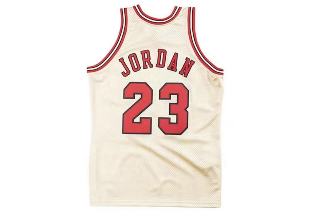 公牛队球衣乔帮主23号复古金色密绣款篮球训练速干透气运动服-22