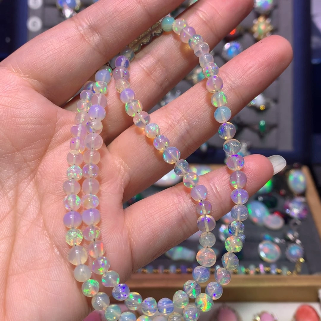 银S925镶嵌欧泊项链款式