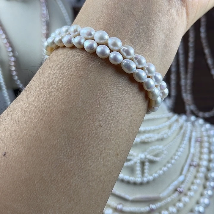 手绳淡水珍珠银S925镶嵌
