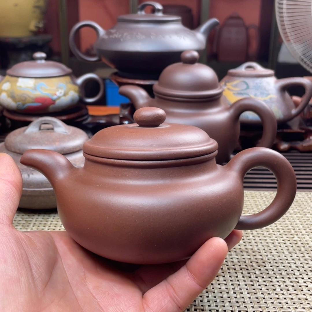 茶壶紫砂紫泥寿珍仿古壶