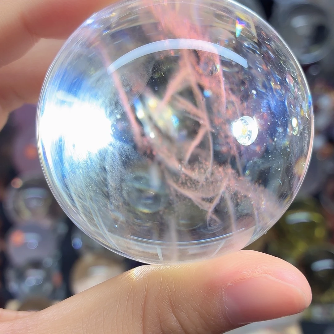 水晶未镶嵌珠宝半成品粉阿塞57