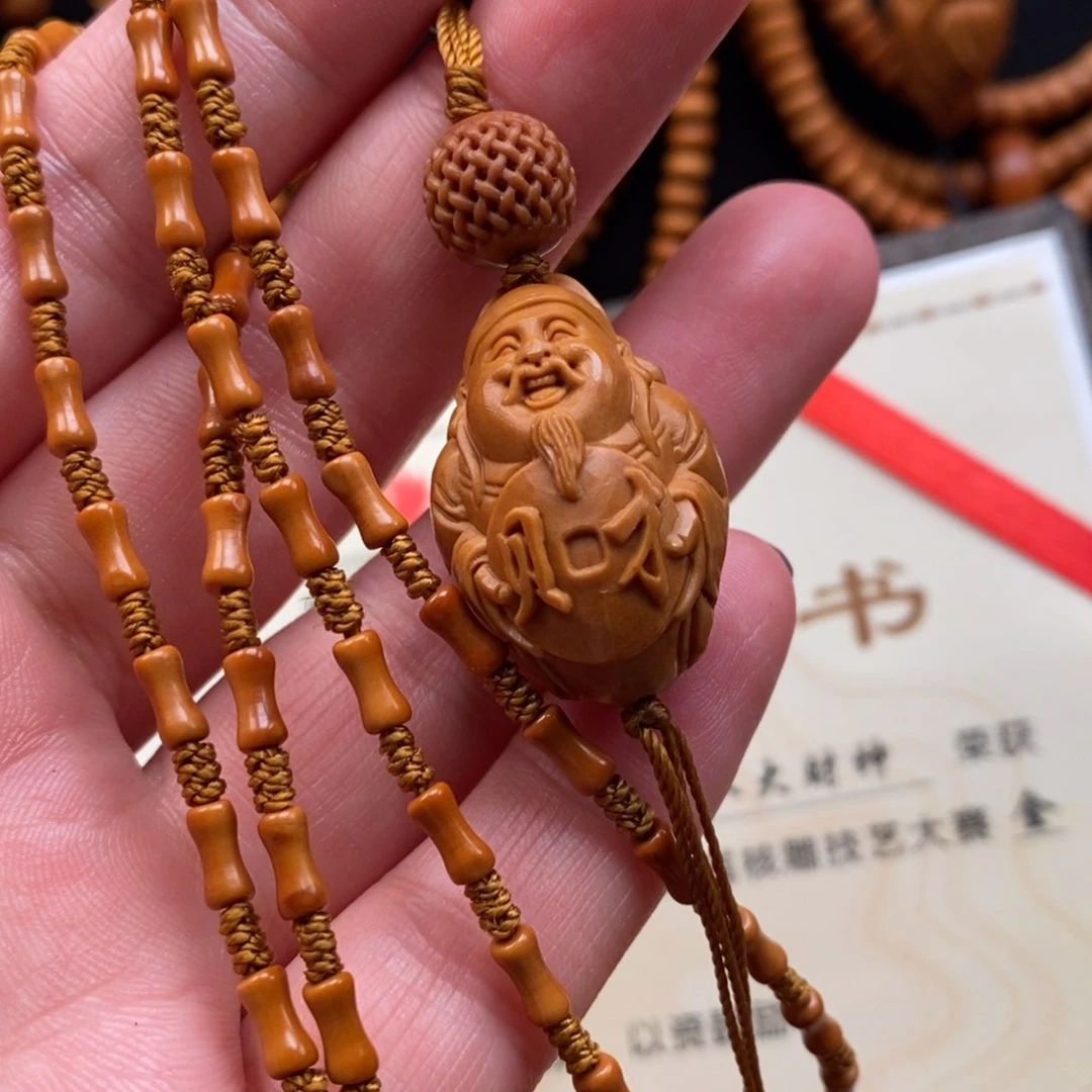 橄榄核手串财神链子