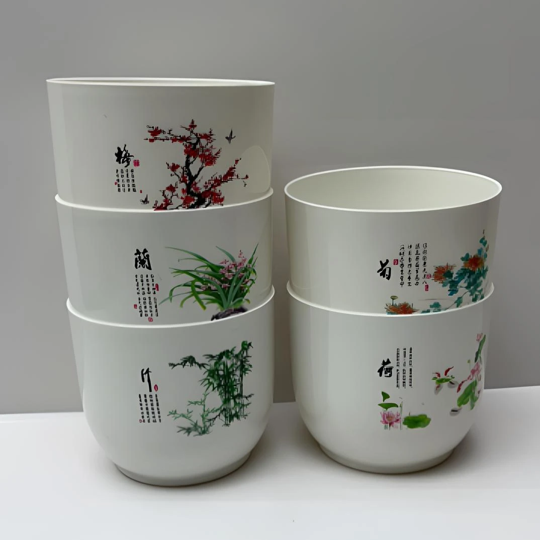 梅兰竹菊荷花盆 5个装（口径17  高14.7左右）