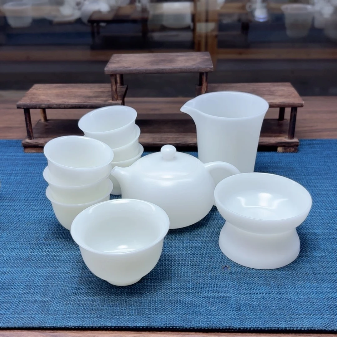 厚胎素烧璞玉釉烧冰种玉瓷